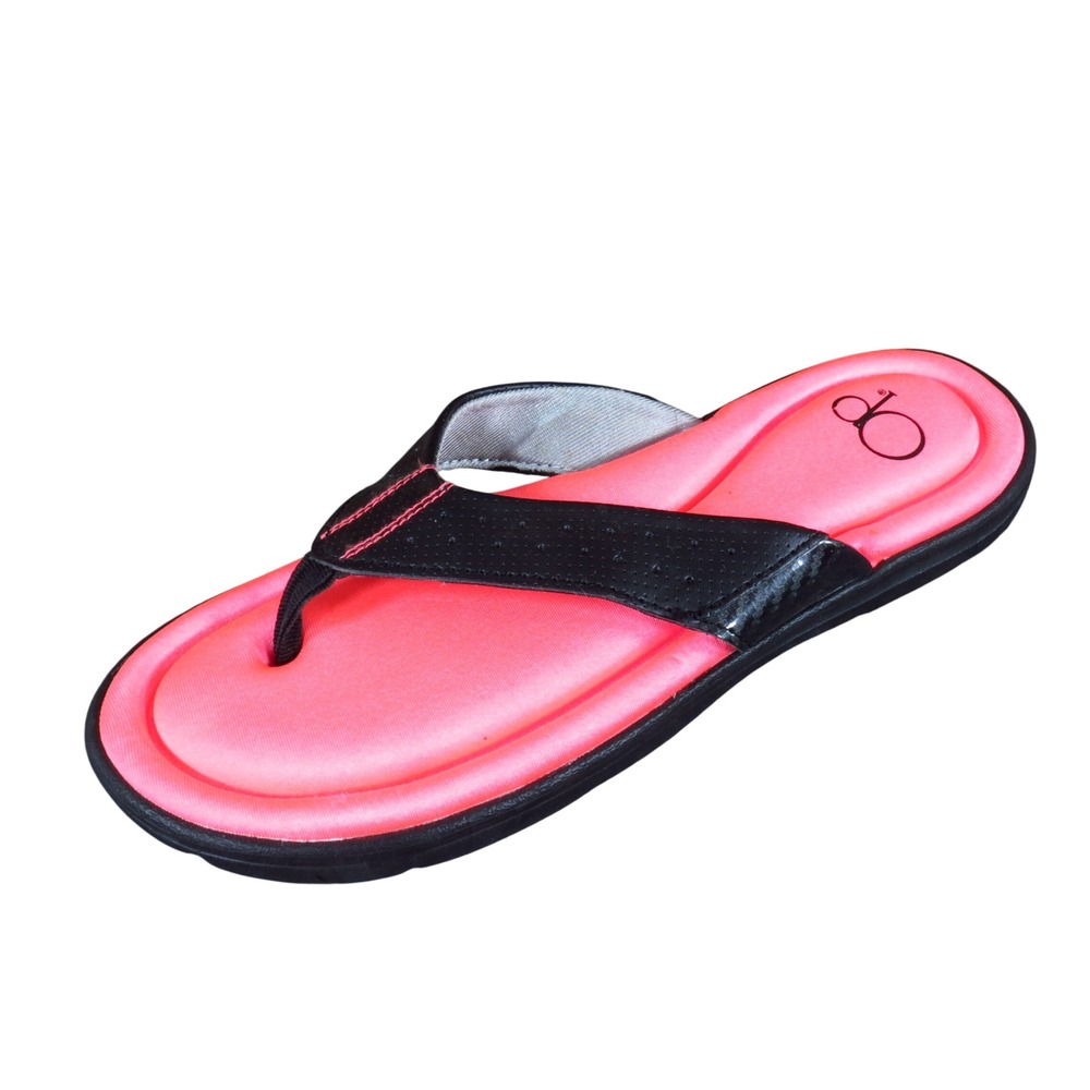Ocean Pacific WMOP1470022 Women Flip Flop Sandals Size 11-12 Beach Pink Black